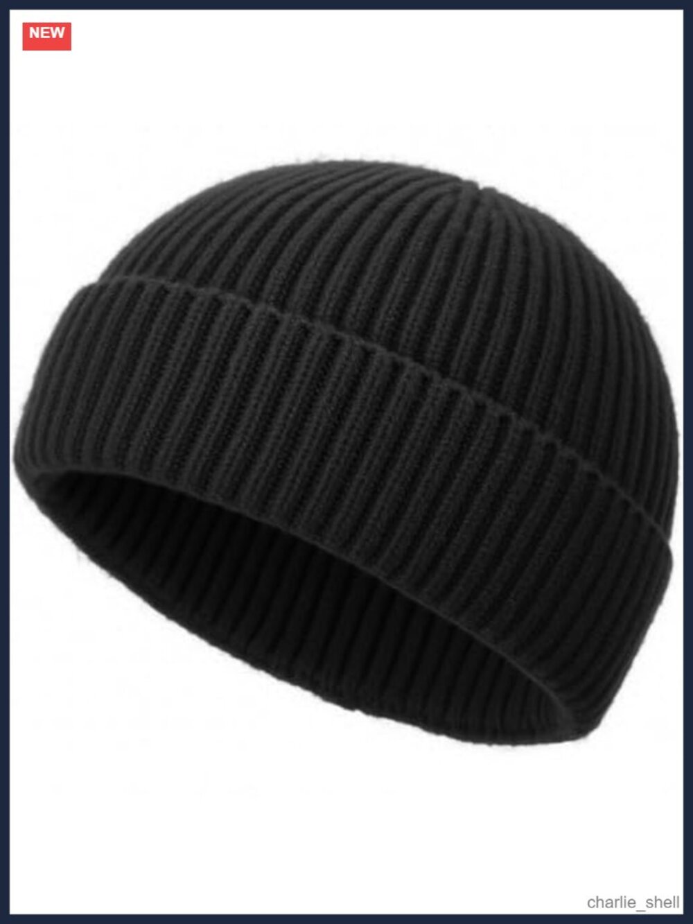Wool Fisherman Beanie Men Knit Fall Winter Hat Skull Cap